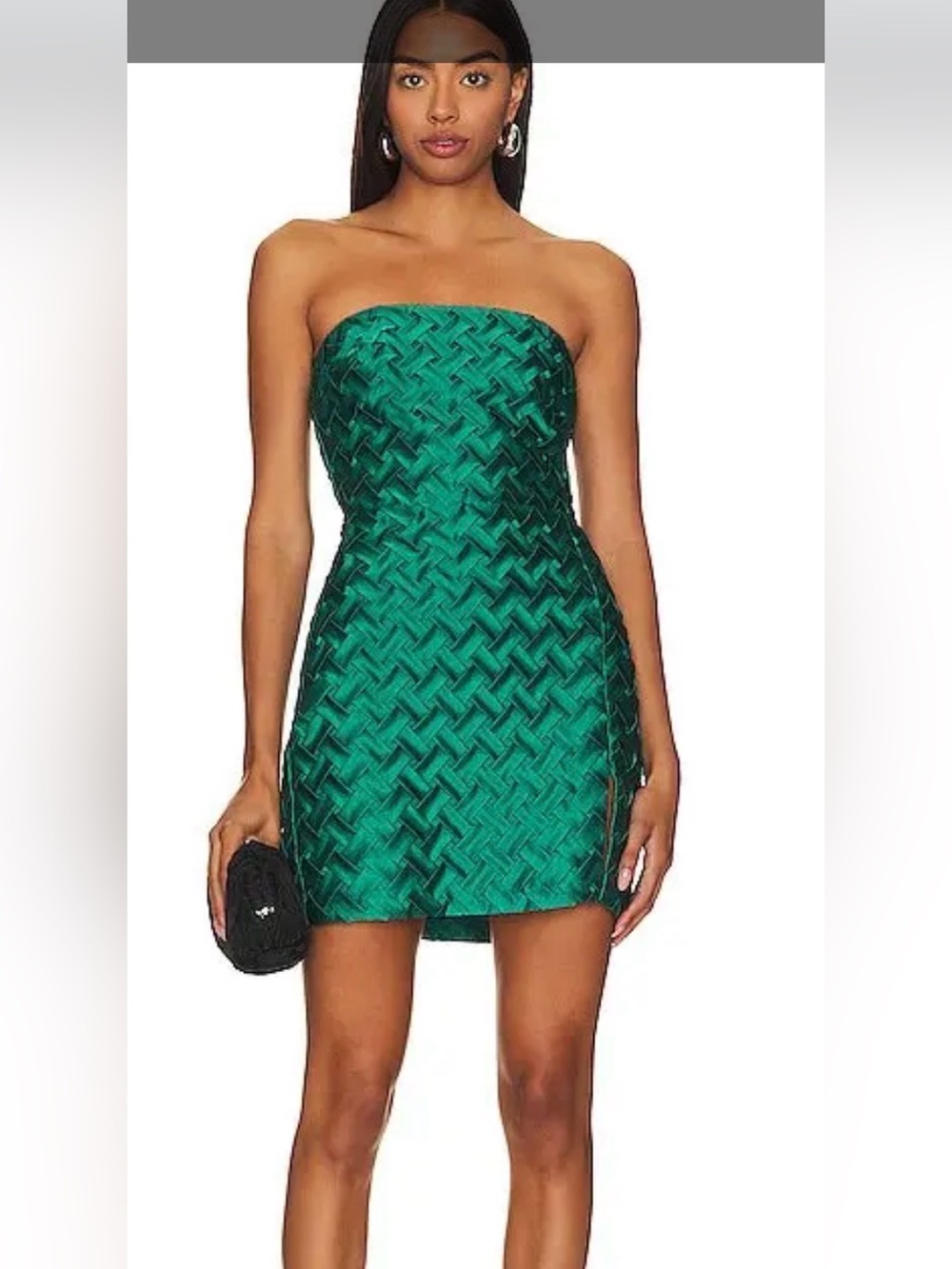 Amanda Uprichard Arely Mini Dress Dark Green m
